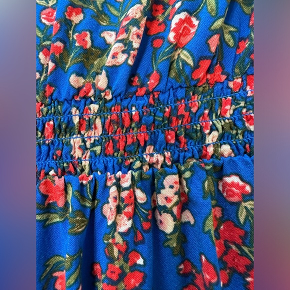 NWOT Bebop be you be free royal blue floral romper - Picture 7 of 12